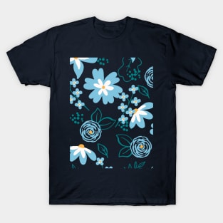 Floral Pattern - Handdrawn flowers T-Shirt